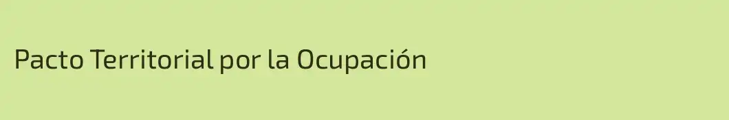Pacto Territorial por la Ocupación